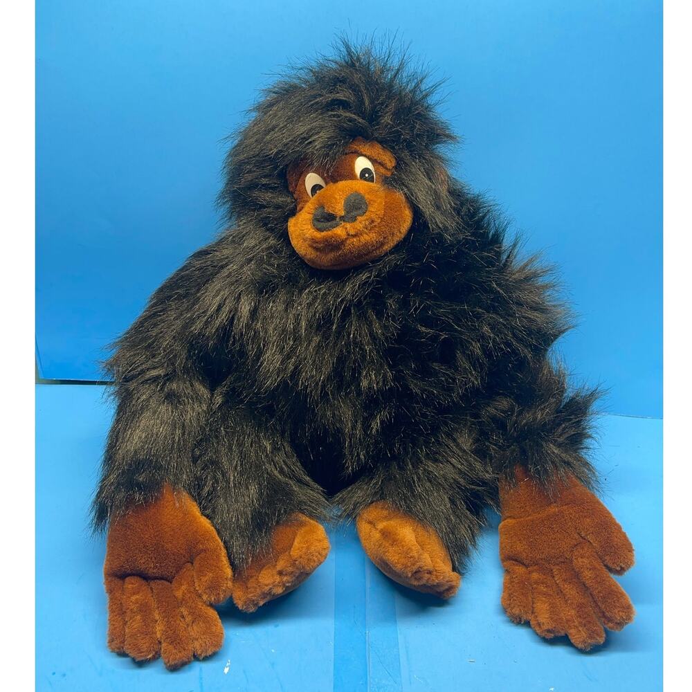 Vintage Flomo Friends Forever Huge Soft Cuddly  Monkey Black Brown